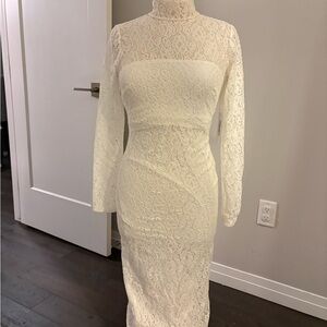 Reformation White Lace Dress